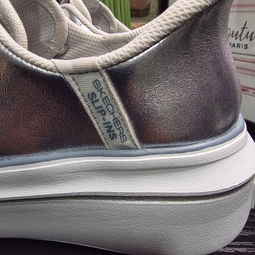 Skechers Metallic Silver Women's Sneakers - Picture 6 of 7